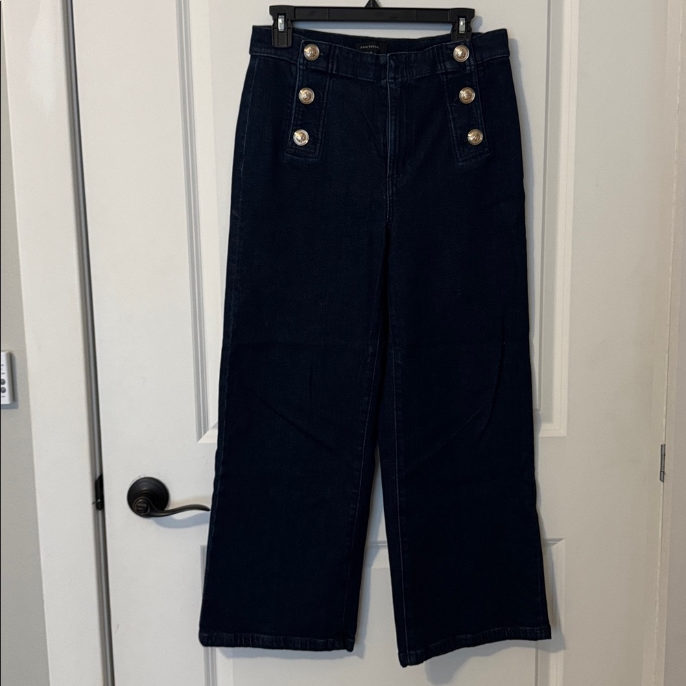 Ann Taylor Dark Wash Mariner Sailor Jeans Size 4